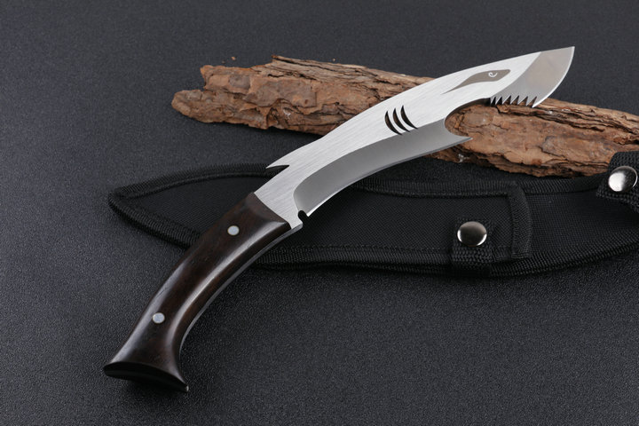 Big Shark 440 blade material straight tactical army knife machete UD405071